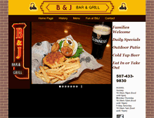 Tablet Screenshot of bandjbarandgrill.com